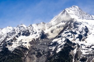 Le Petit Nesthorn et le glacier du Birch, au-dessus de Blatten
